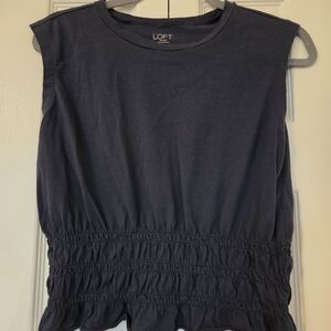 LOFT Navy Sleeveless Top